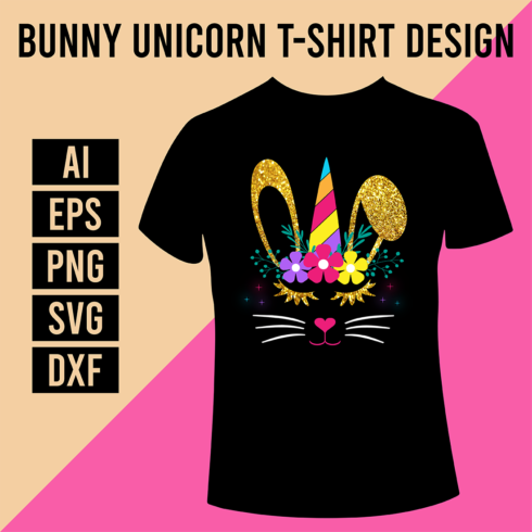 Bunny Unicorn T-Shirt Design cover image.