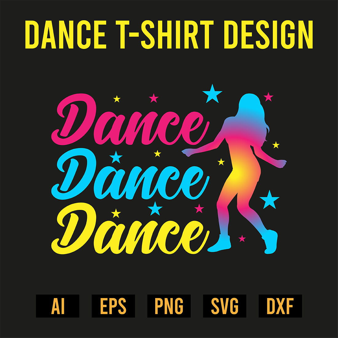 Dance T-Shirt Design preview image.