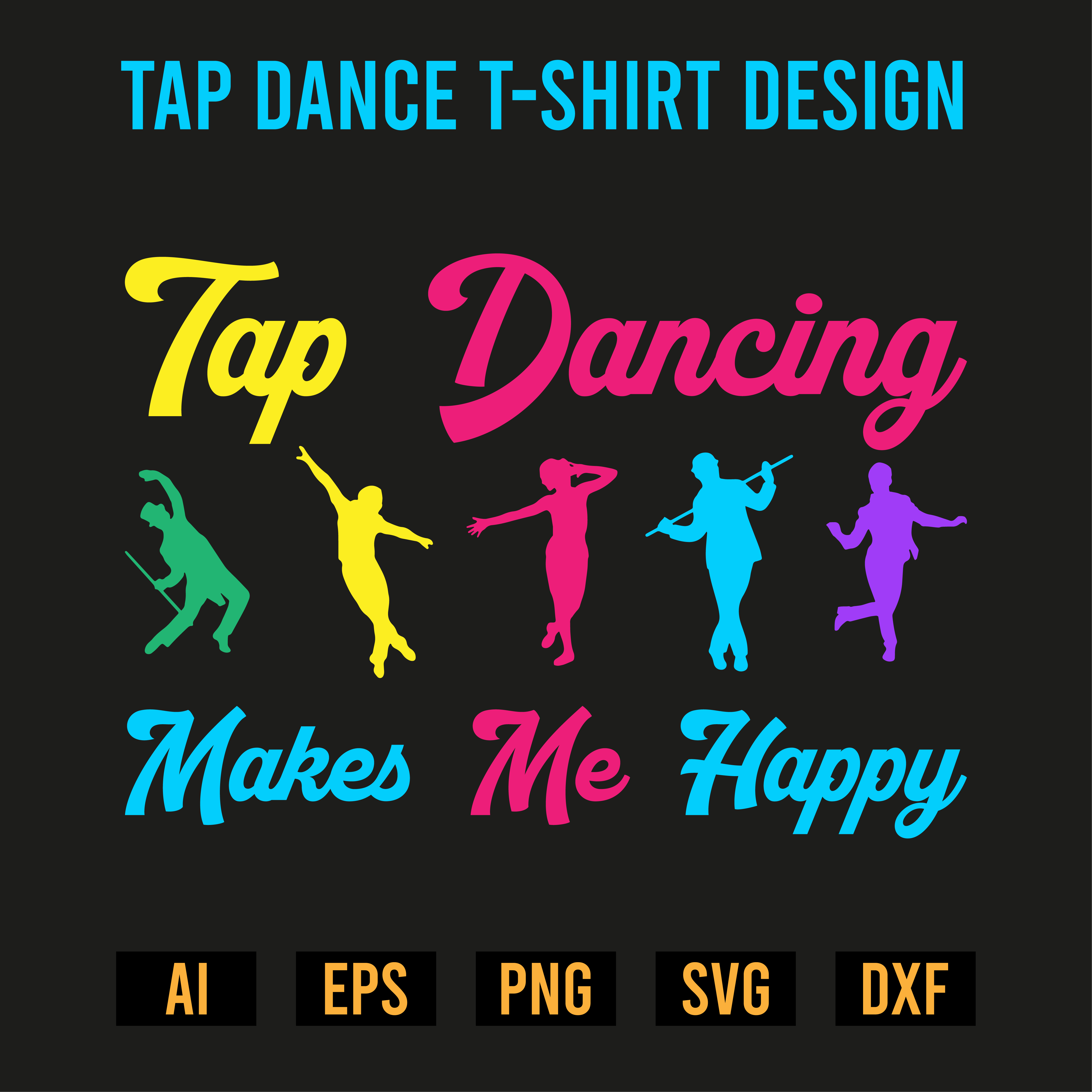 Tap Dance T-Shirt Design preview image.