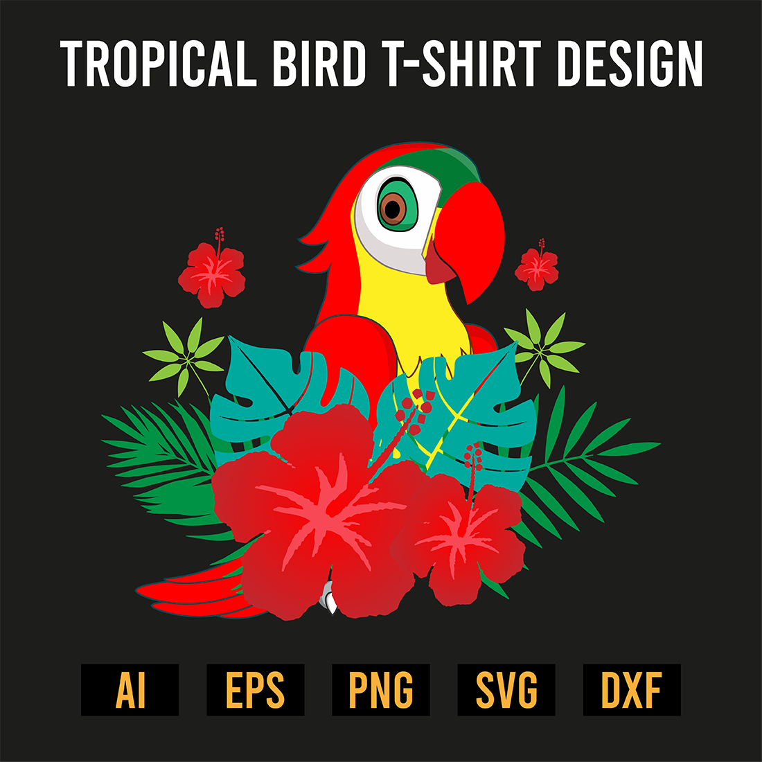 Parrot T-Shirt Design - MasterBundles