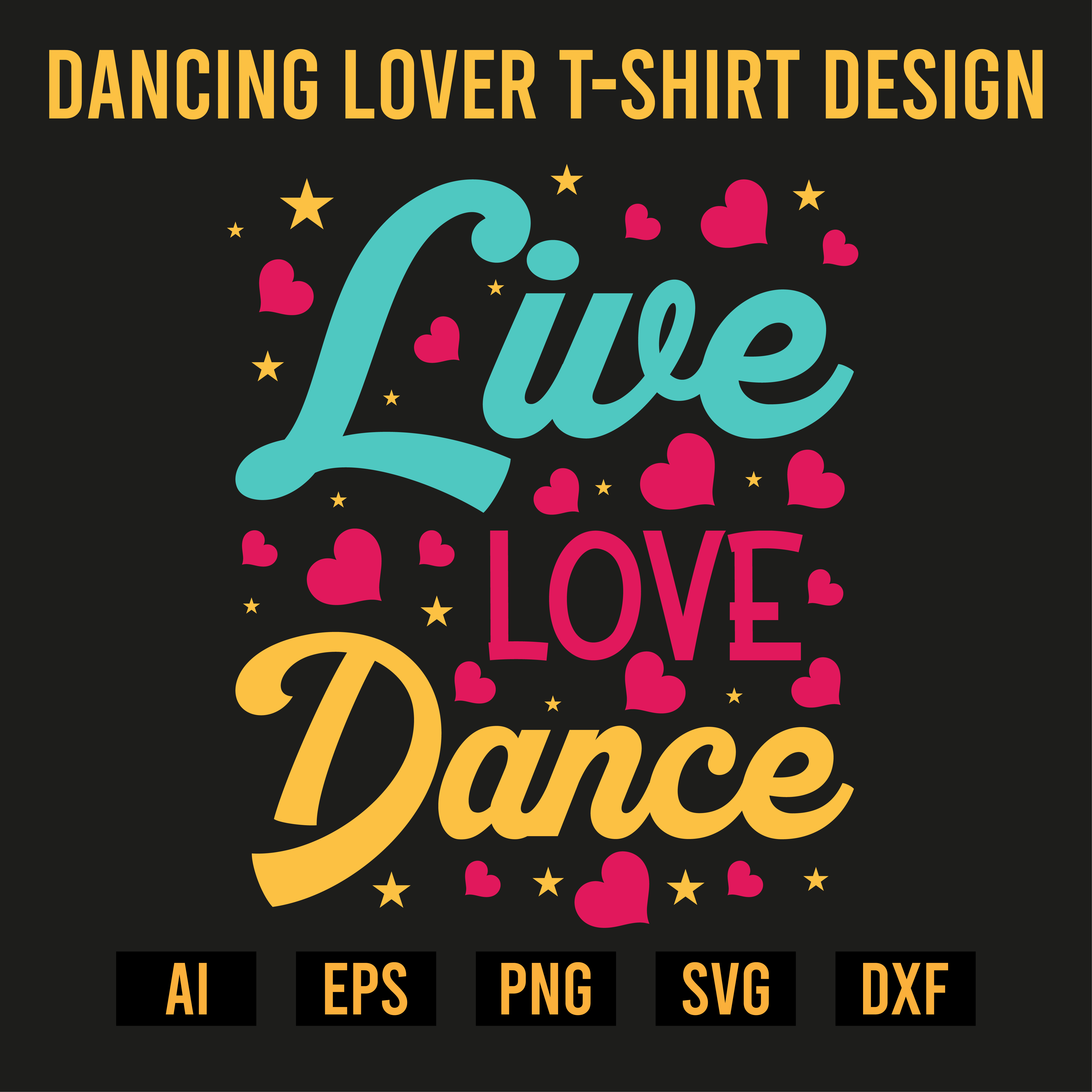 Dancing Lover T-Shirt Design preview image.