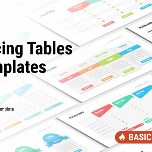 20 Pricing Tables PowerPoint cover image.