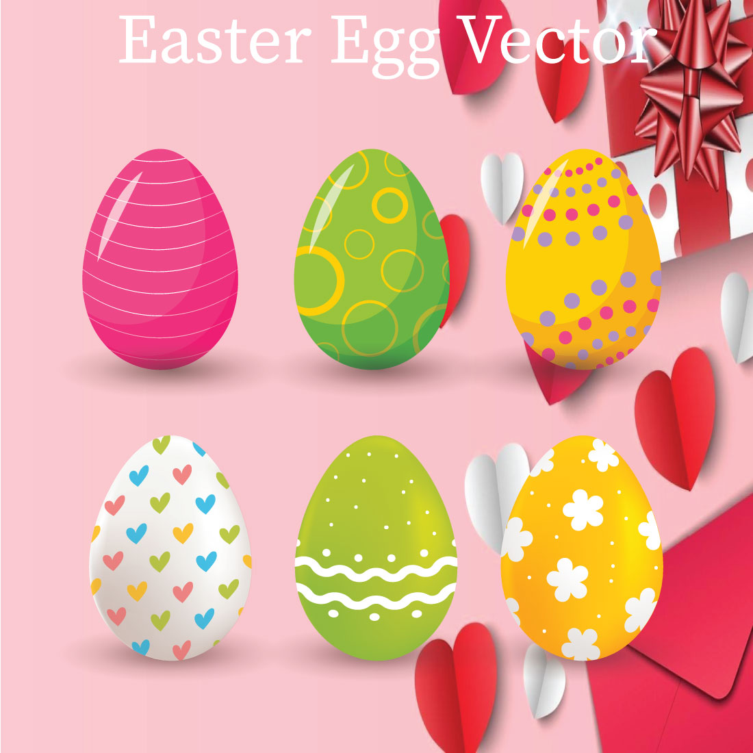 Cute Easter Egg Vector preview image.