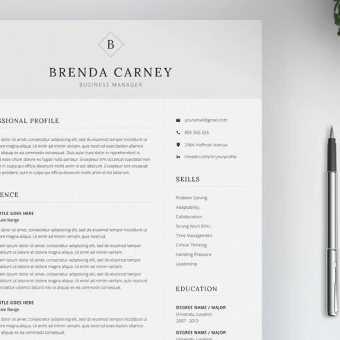 Clean Resume CV cover image.
