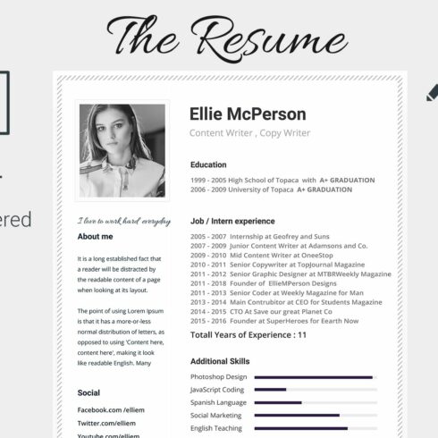 The Resume cover image.