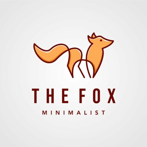 minimalist fox line art logo cover image.