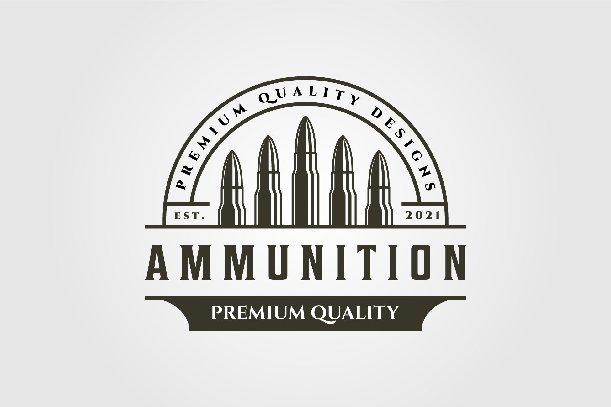 ammunition icon logo vintage vector cover image.