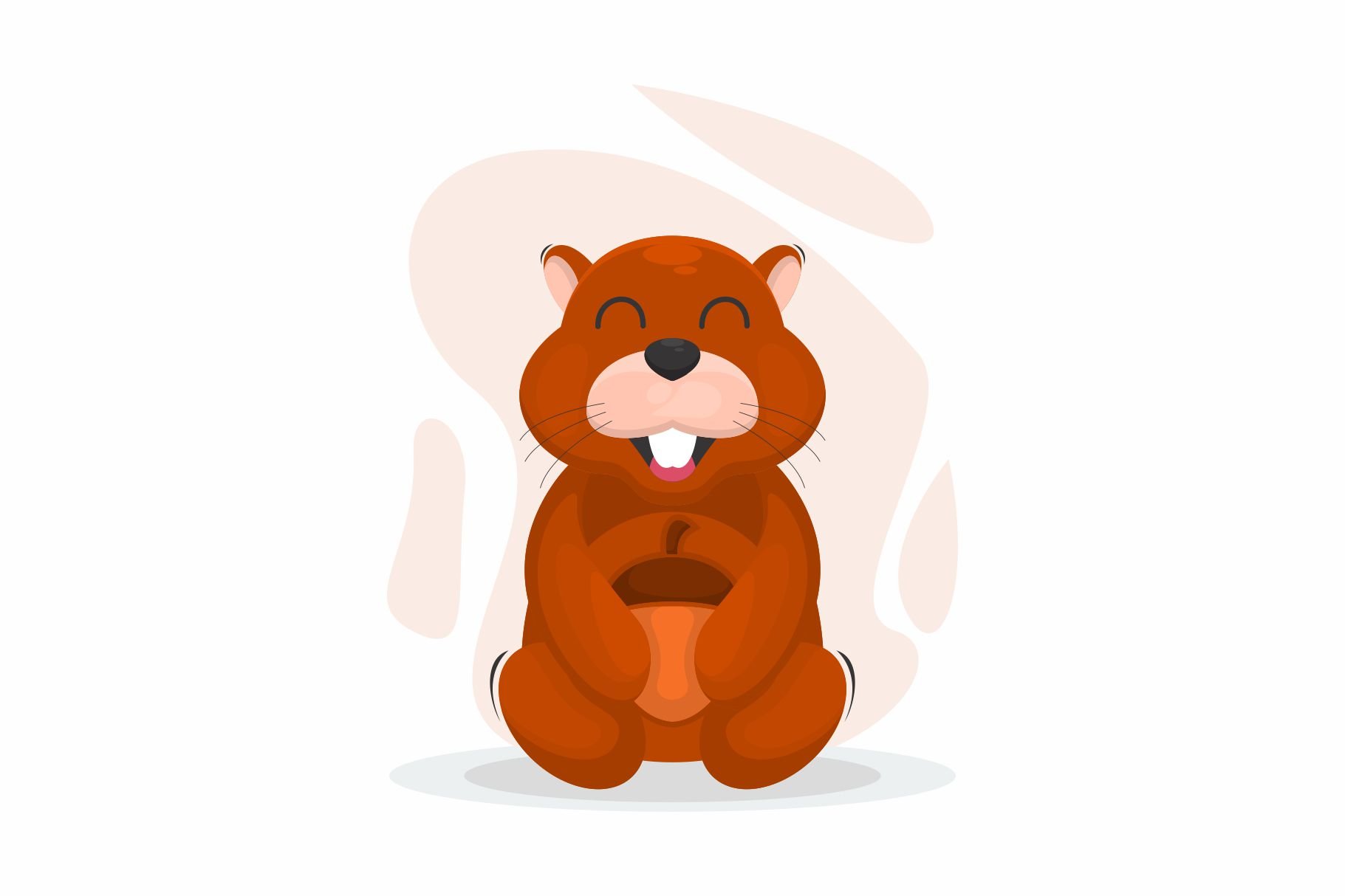 cute squirrel illustration logo cover image.