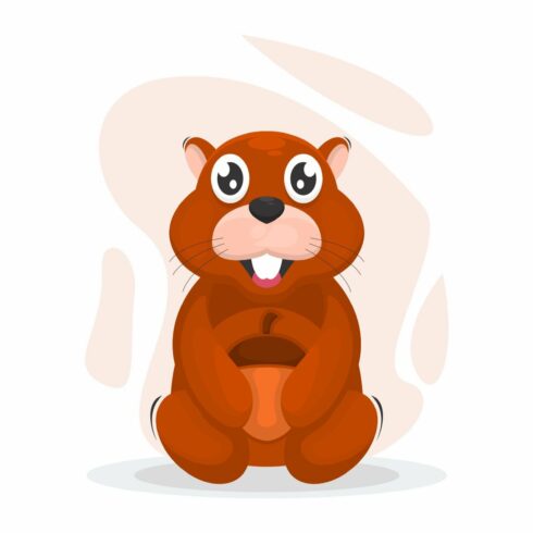 cute squirrel illustration logo cover image.