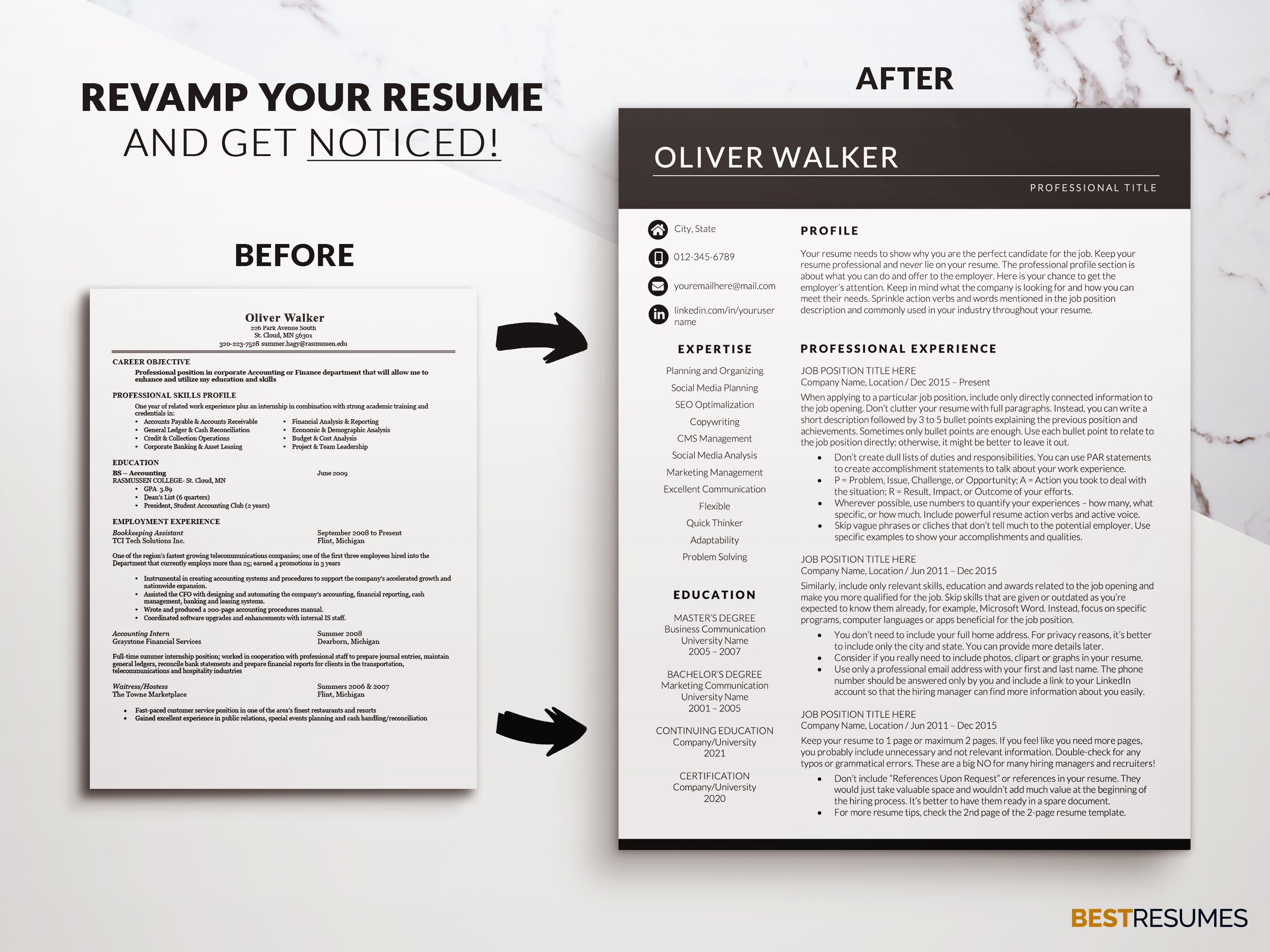 marketing manager cv resume template revamp your resume oliver walker.jpg 450