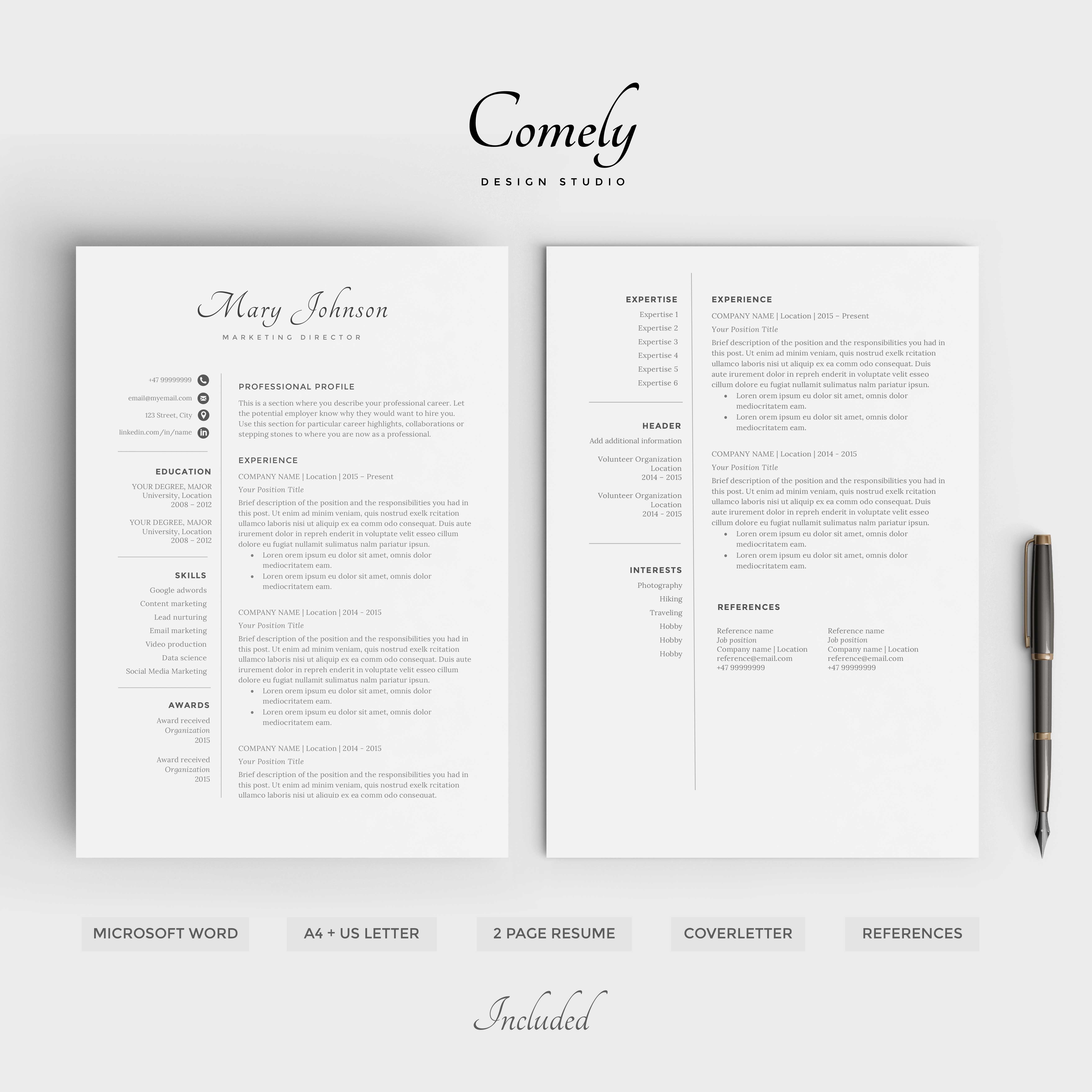 Resume Template | CV preview image.