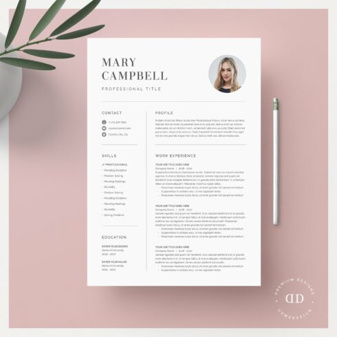 Word Resume & Cover Letter Template cover image.