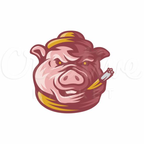 Pig Gangster Mascot Logo cover image.