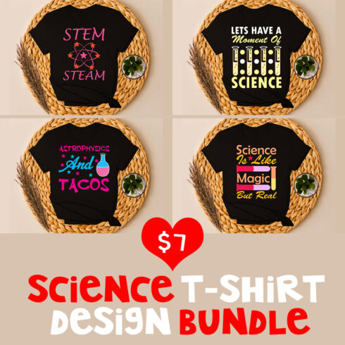 Science T-shirt Design Bundle | 23 Design cover image.