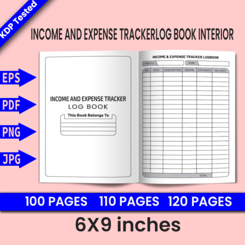 Income and Expense Tracker Log Book - KDP Interior cover image.