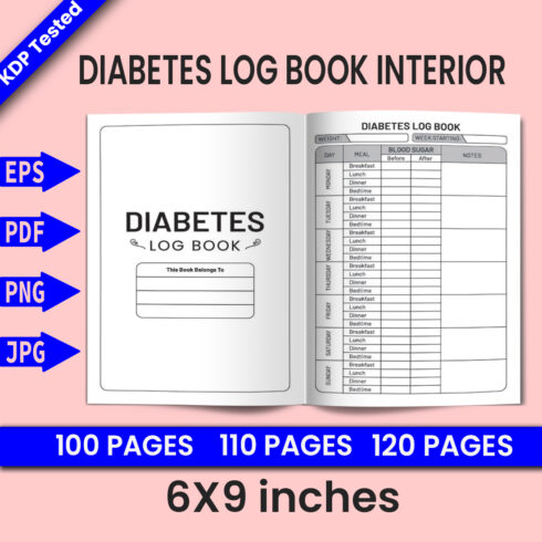 Diabetes Log Book - KDP Interior cover image.