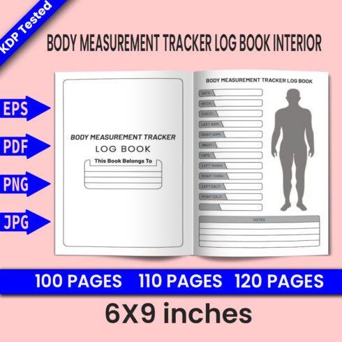 Body Measurement Traker Log Book - KDP Interior cover image.