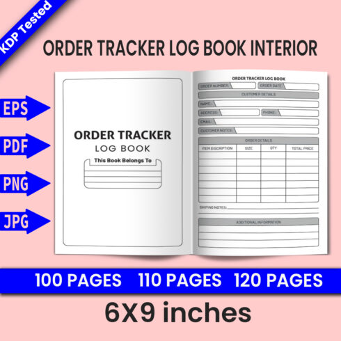 Order Tracker Log Book - KDP Interior cover image.