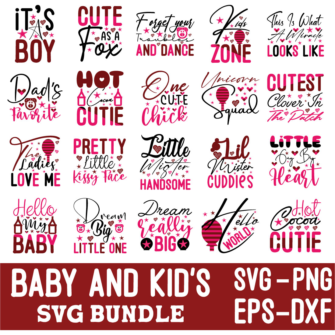 Baby Svg Bundle preview image.