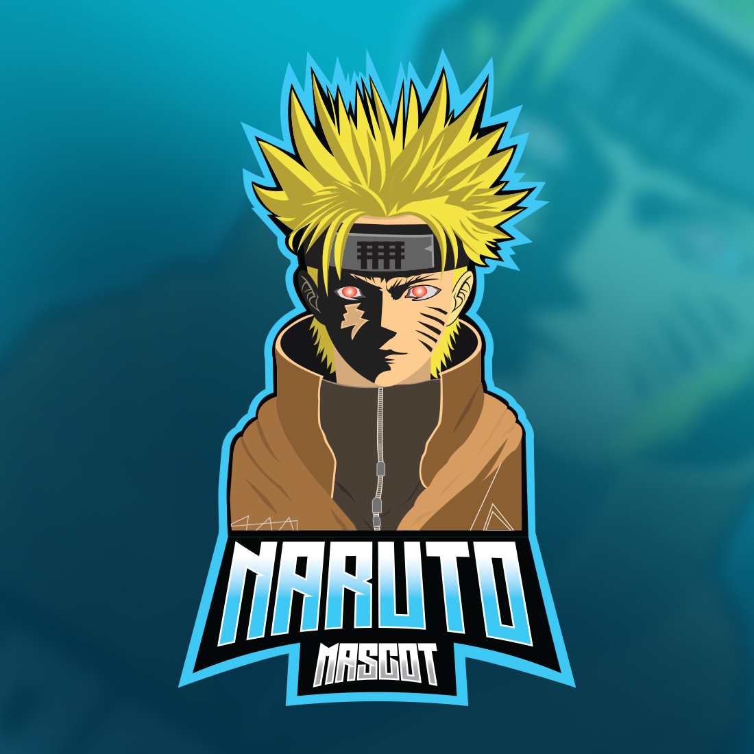 Naruto Mascot Logo Template cover image.