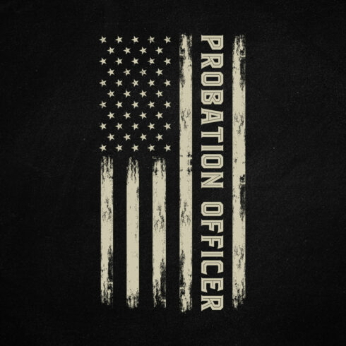 Probation Officer American Flag USA Auto Probation Officer T shirt Design cover image.