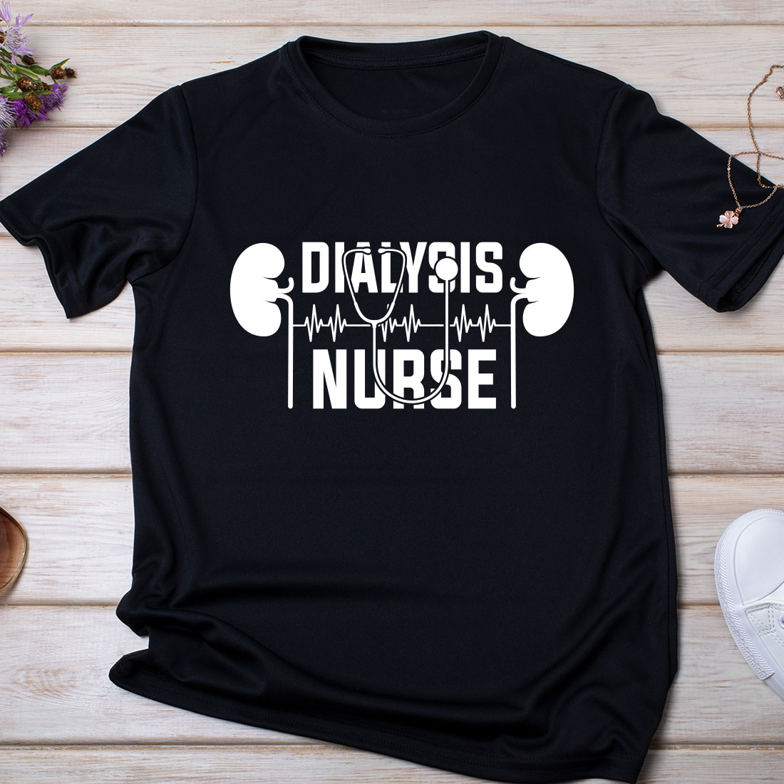 Funny Nephrology Nurse Dialysis Technician T shirt Design - MasterBundles