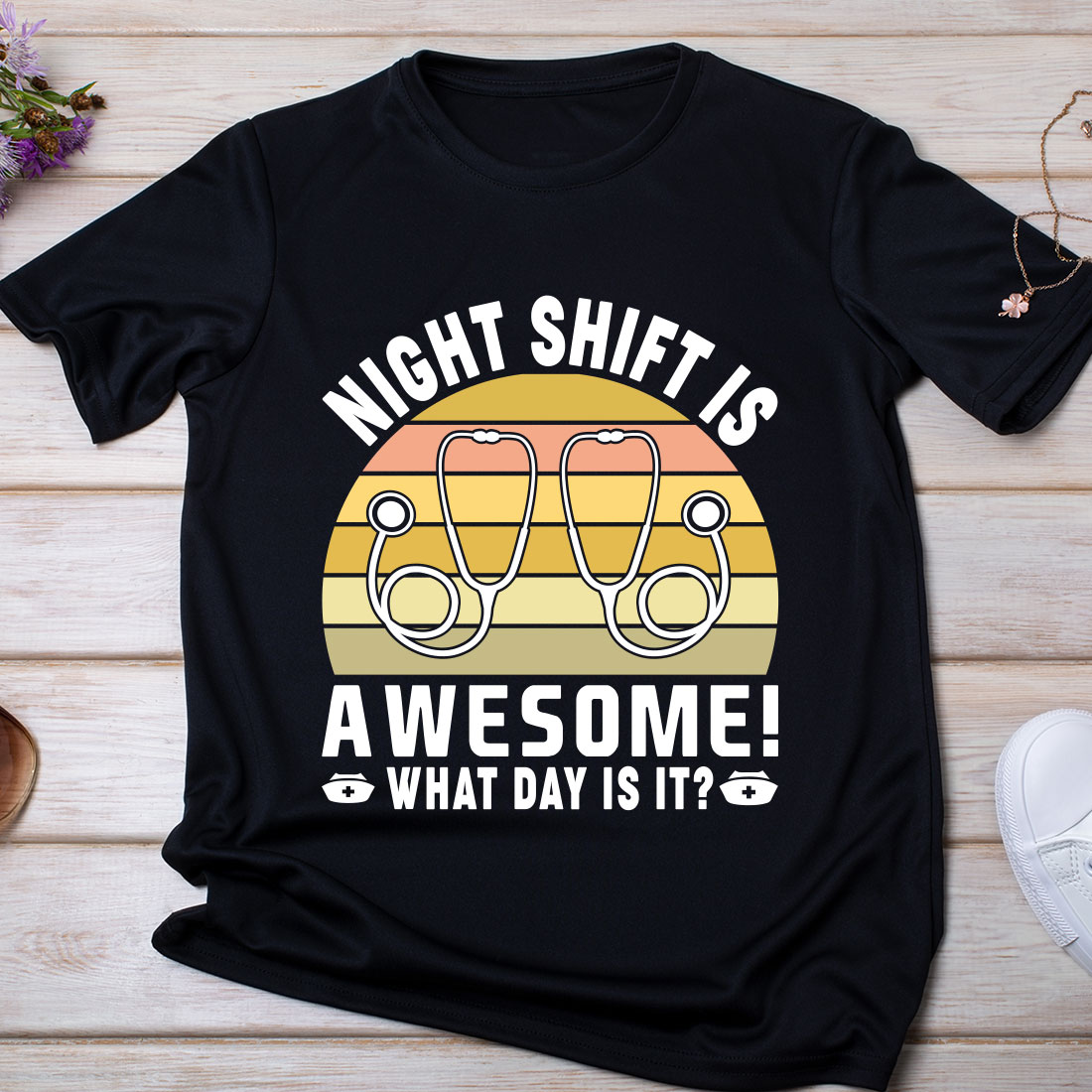 Funny Nurse Night Shift Is Awesome What Day Is It T-Shirt Design -  MasterBundles
