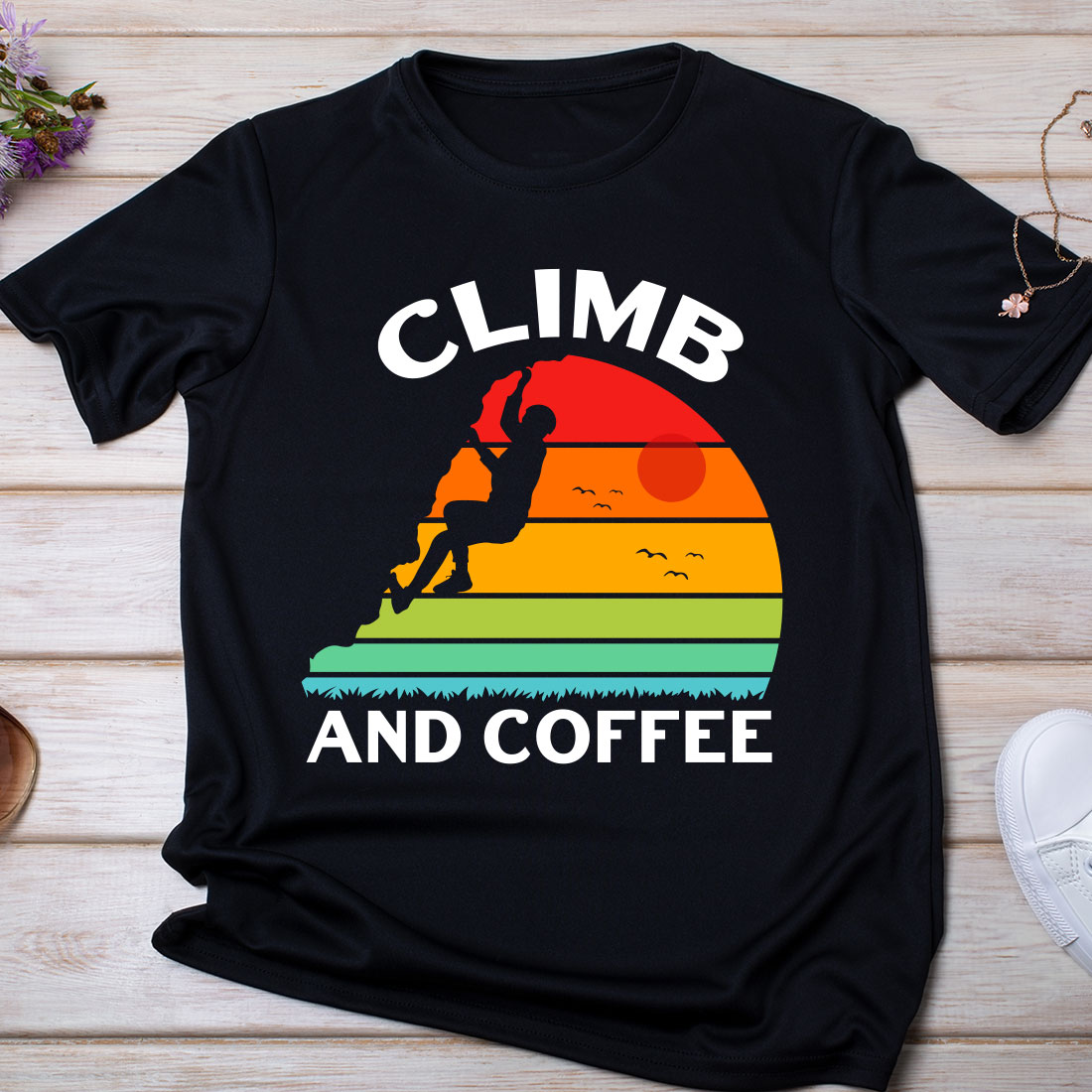 Rock Climbing T-shirt Design Bundle