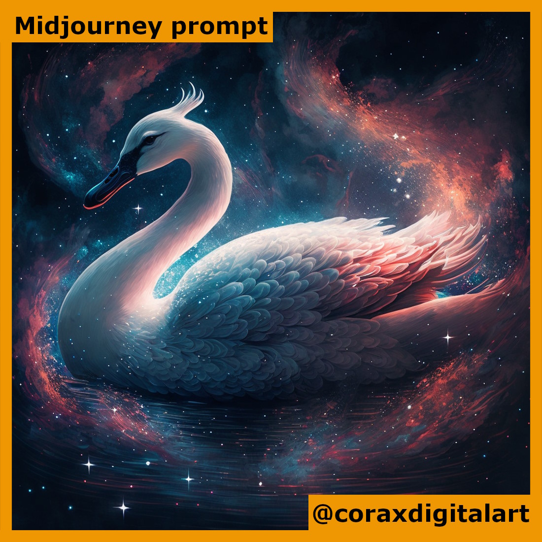 Celestial Creatures And Fantastical Beasts In The Skies prompt for Midjourney preview image.