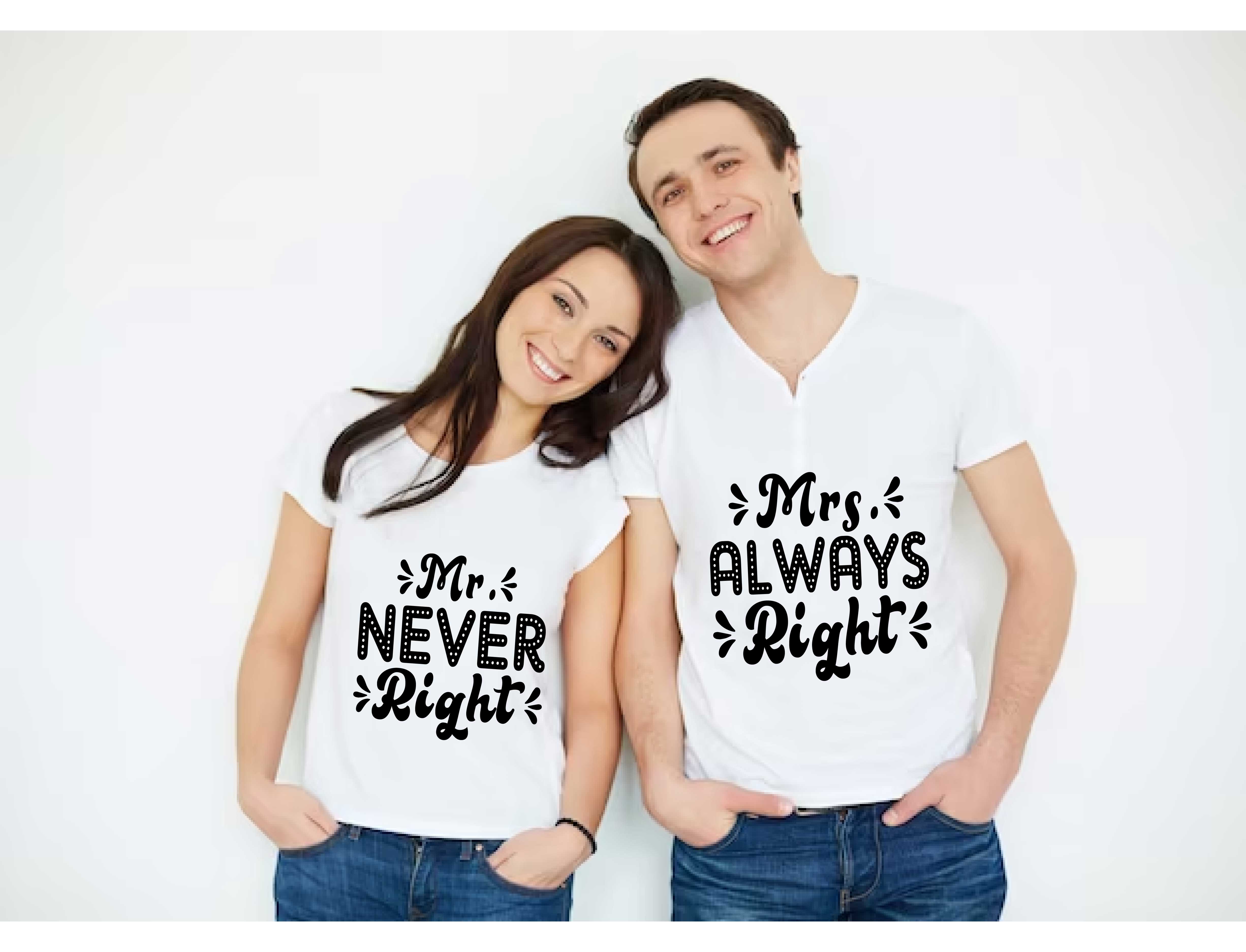 5 Matching Couple Svg T-Shirt Designs Bundle, Couple Quotes typography  Graphic T-shirt Collection - MasterBundles
