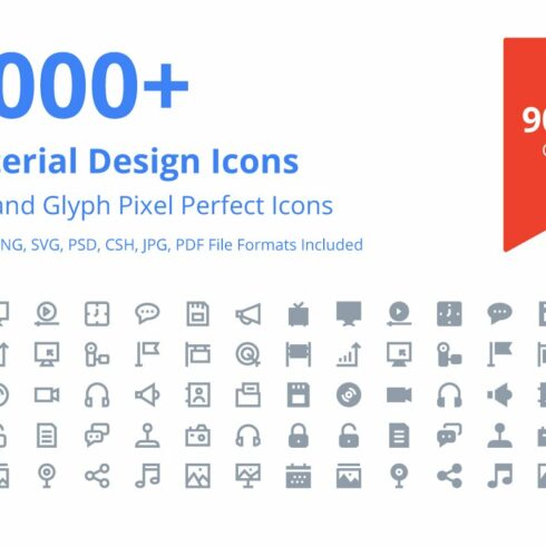 6000+ Material Design Icons cover image.