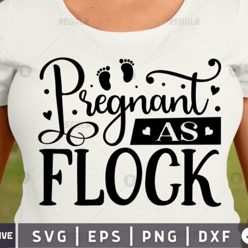 Pregnant as flock SVG cover image.