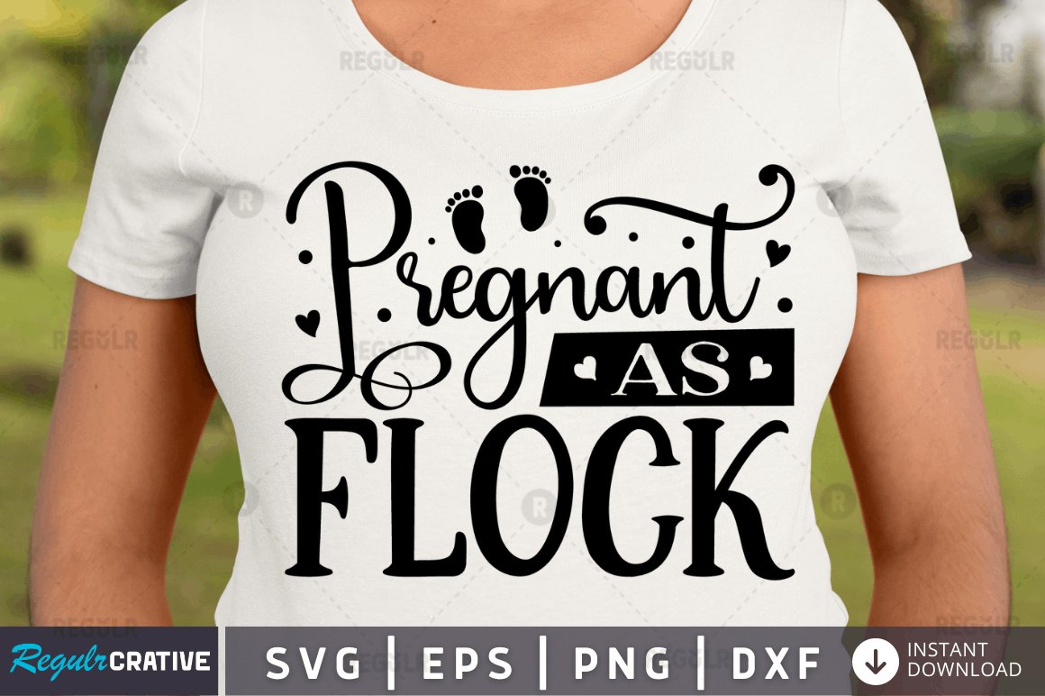 Pregnant as flock SVG cover image.