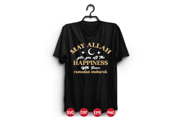 T - shirt that says may allah be the happiness.