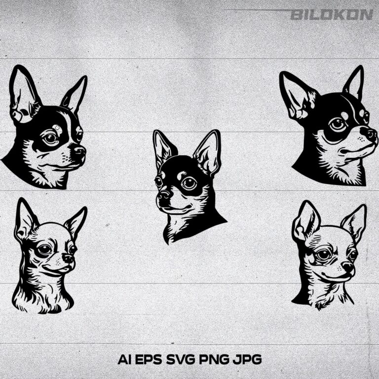 Chihuahua dog face, SVG, Vector, Illustration - MasterBundles