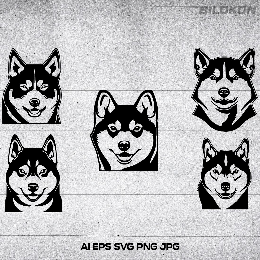 Shiba Inu dog face, SVG, Vector, Illustration cover image.