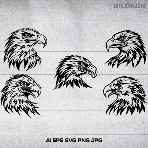 Eagle Head icon, eagle logo, American eagle, Illustration SVG Vector cover image.