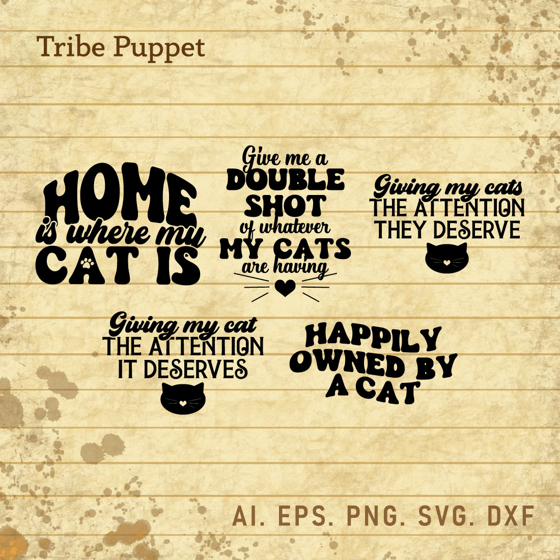 5 Cat Quotes Typography cover image.