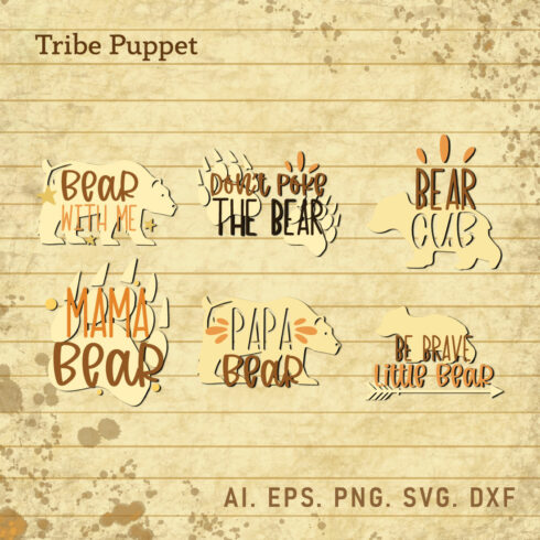 6 Bear Quotes Typography cover image.