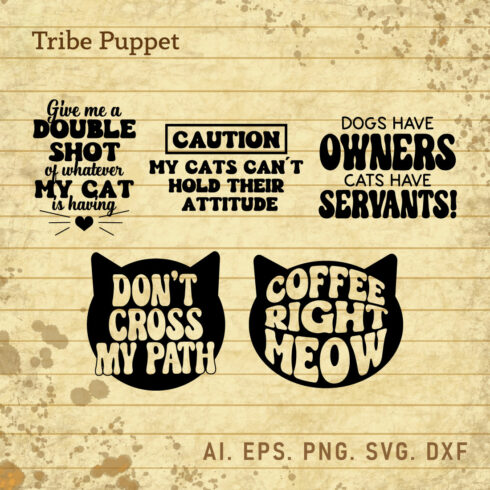 5 Cat Quotes Typography cover image.