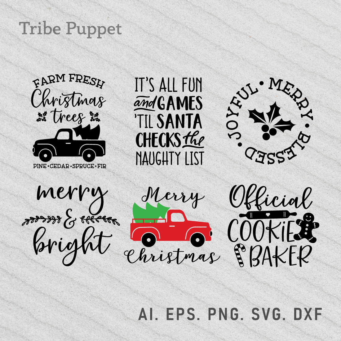 6 Christmas Quotes Bundle preview image.