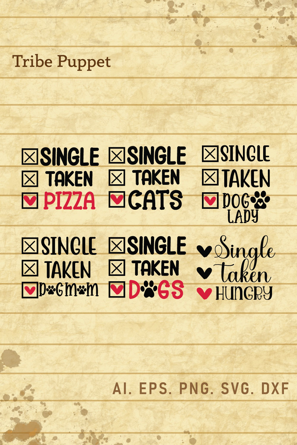 6 Valentine SVG Bundle pinterest preview image.