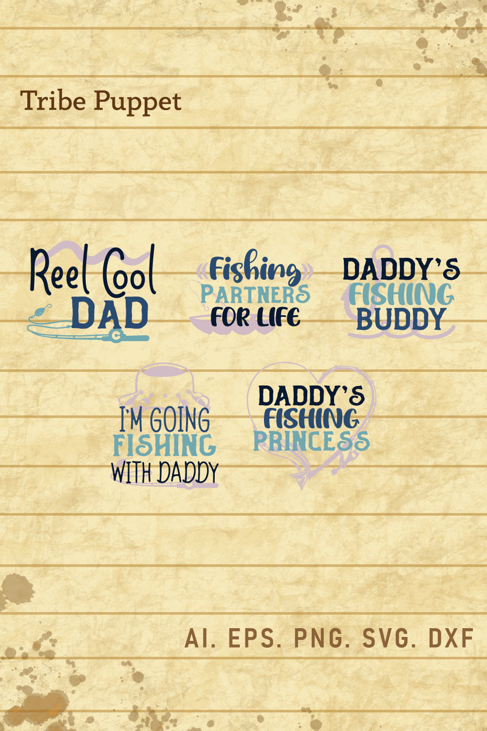 5 Dad Quotes Pack pinterest preview image.