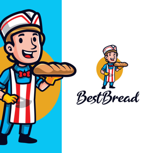 Best Bread - Chef Mascot Logo Design cover image.