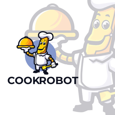 Chef Robot Mascot Logo Design cover image.
