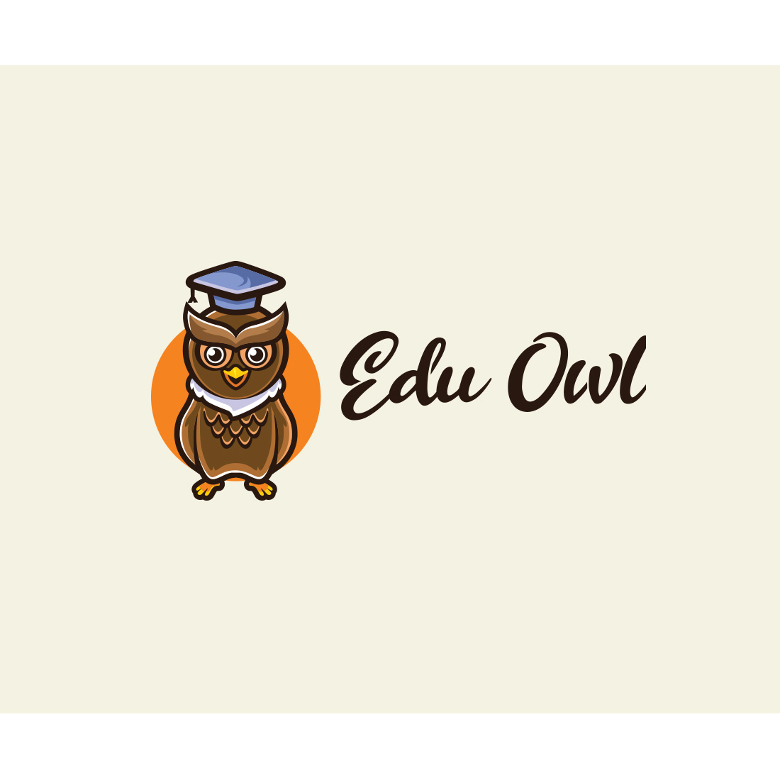 Edu Owl Character Logo Design cover image.