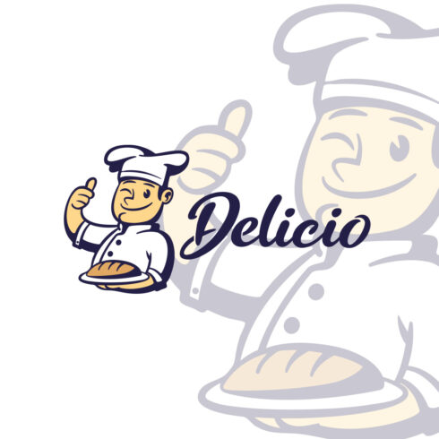 Chef Bread Character Mascot Logo cover image.