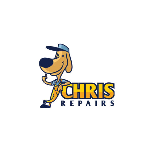 Retro Vintage Dog Repair Mascot Logo cover image.