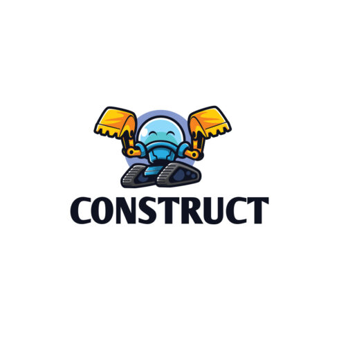 Excavator Robot Mascot Logo cover image.