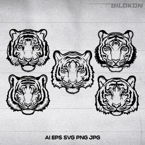 Tiger head, Tiger face, SVG Vector Illustration cover image.
